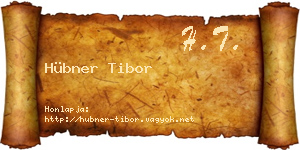 Hübner Tibor névjegykártya